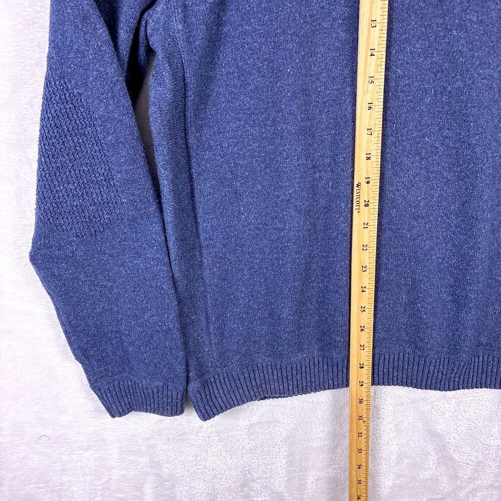 Ted Baker Sweater Mens 7 (3XL) Blue Technicolour Yarns Wool Shawl Collar Luxury - Picture 6 of 10